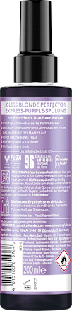 Sprüh-Conditioner Express-Purple Blonde Perfector Schwarzkopf GLISS