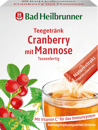 Teegetränk Cranberry mit Mannose (10 Stück) Bad Heilbrunner