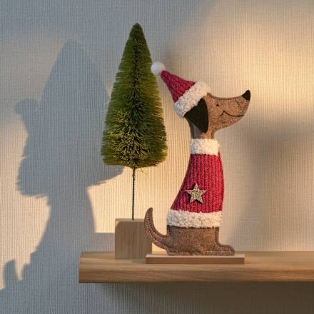 Filzaufsteller, Hund, rot-braun BOLTZE