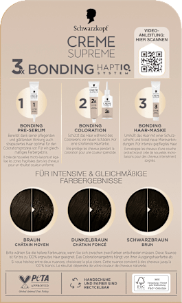 Haarfarbe 3-0 Natürliches Schwarz-Braun Schwarzkopf CREME SUPREME
