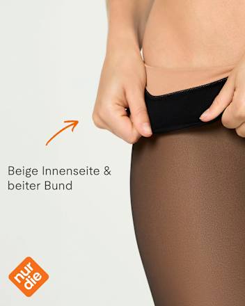 Leggings warm & transparent strapazierfähig schwarz Gr. 38/40, 80 DEN nur die