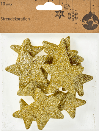 Streudeko Glittersterne 10 tlg Dekorieren & Einrichten