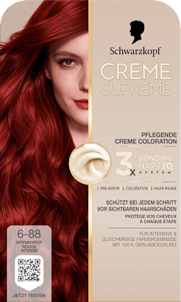 Haarfarbe 6-88 Intensivrot Schwarzkopf CREME SUPREME
