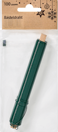 Basteldraht auf Holzspule, grün (0,65 mm) Dekorieren & Einrichten