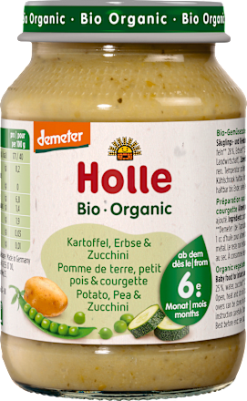 Gemüse Kartoffeln mit Erbsen & Zucchini ab dem 6. Monat Holle