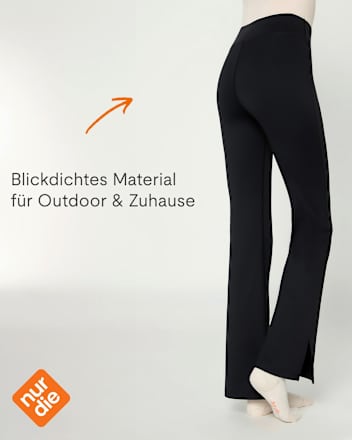 Flared Leggings mit warmem & weichem Innenfleece schwarz Gr. 36/38 nur die