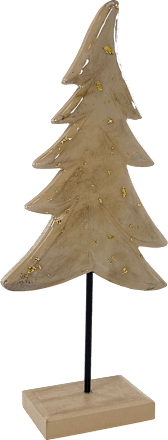 Holzaufsteller, Baum mit Kunststoffbeschichtung, beige-gold Dekorieren & Einrichten