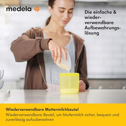Muttermilchbeutel Silikon wiederverwendbar Medela