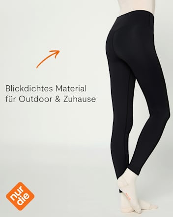 Leggings mit warmem & weichem Innenfleece schwarz Gr. 36/38 nur die