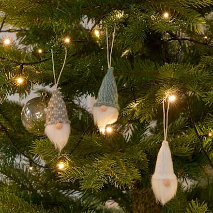 Stoffwichtel zum Aufhängen, grün-weiß-grau Dekorieren & Einrichten