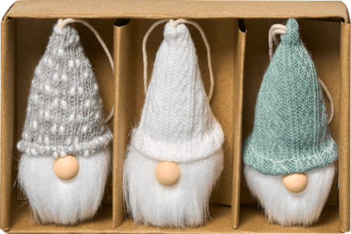 Stoffwichtel zum Aufhängen, grün-weiß-grau Dekorieren & Einrichten