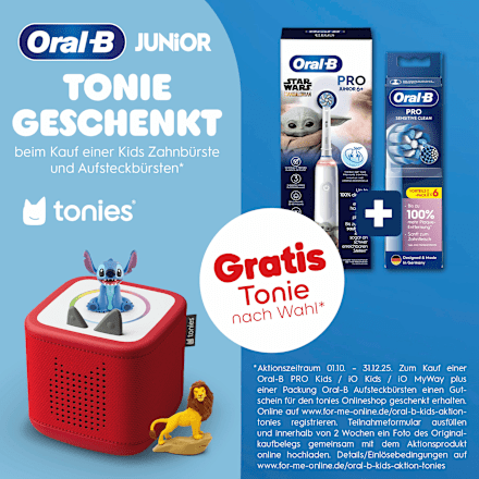 Elektrische Zahnbürste Kinder PRO Junior Grogu/Starwars, ab 6 Jahren Oral-B