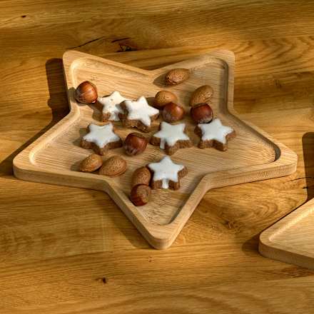 Servierbrett "Stern" aus Bambus (24x25 cm) Dekorieren & Einrichten