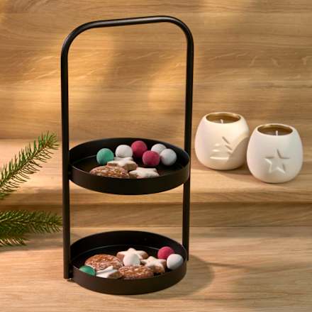 Metalletagere schwarz (30 cm) Dekorieren & Einrichten