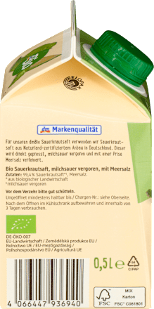 Direktsaft, Sauerkraut dmBio