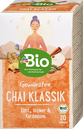 Bio mešanica zeliščnega čaja z začimbami Chai Klassik (20 x 2 g) dmBio