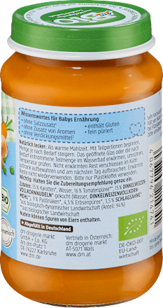 Bio obrok - integralna pasta u krem sosu od povrća, 5 mj dmBio