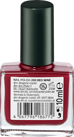 Lakier do paznokci Color&Care 200 Red Wine alverde NATURKOSMETIK