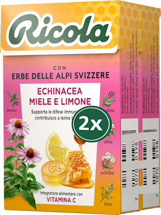 Caramelle echinacea, miele e limone confezione doppia Ricola