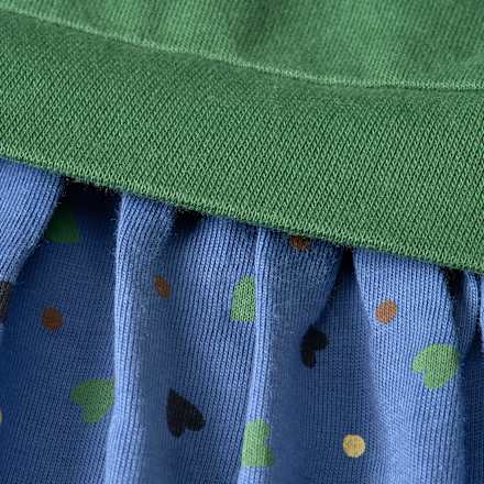 Kleid mit Herz-Muster, grün & blau, Gr. 110 ALANA