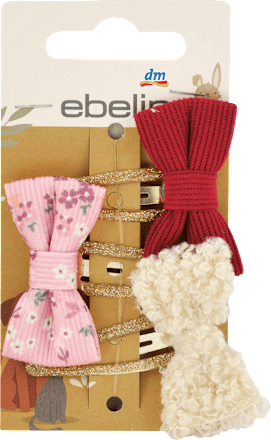 Detské sponky do vlasov s mašľou ebelin