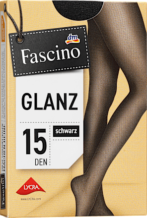 Strumpfhose glänzend schwarz Gr. 42/44, 15 DEN Fascino