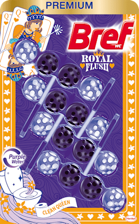 Tuhý WC blok Premium Royal Flush Clean Queen Bref