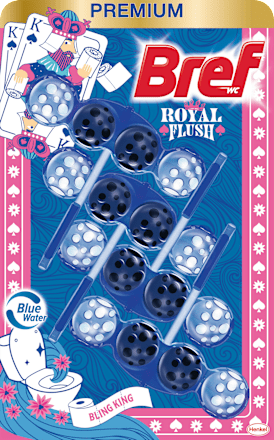 Tuhý WC blok Premium Royal Flush Bling King Bref