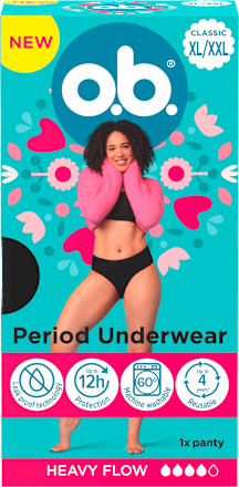 menstruační kalhotky, velikost XL/XXL o.b.