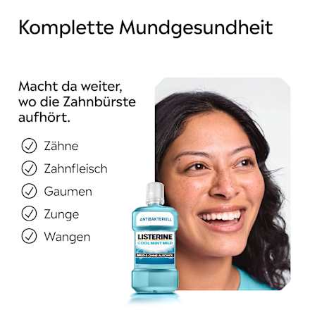 Mundspülung Cool Mint milder Geschmack Listerine