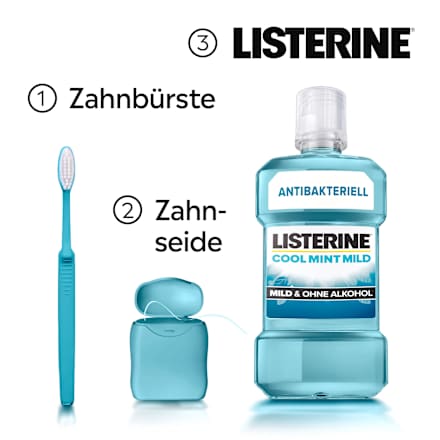 Mundspülung Cool Mint milder Geschmack Listerine