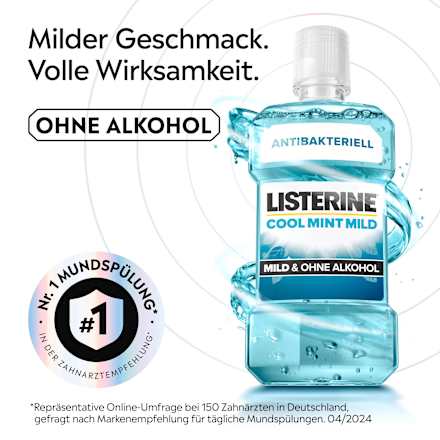 Mundspülung Cool Mint milder Geschmack Listerine