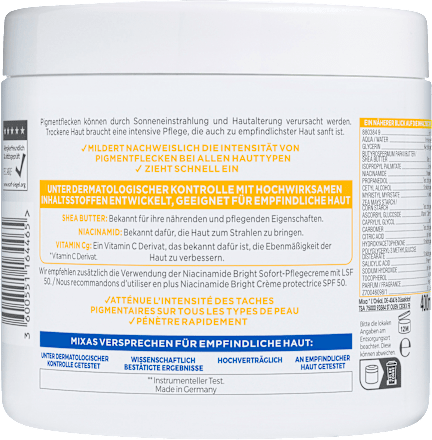 Pflegecreme Niacinamide Bright Mixa