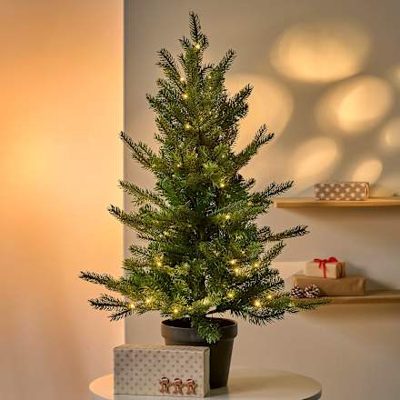 LED Tannenbaum im Topf, warmweiß (90 cm) Dekorieren & Einrichten