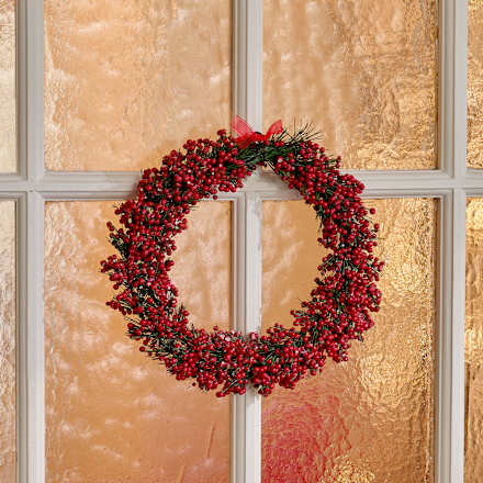 Tannenkranz mit Beeren, geeist Dekorieren & Einrichten