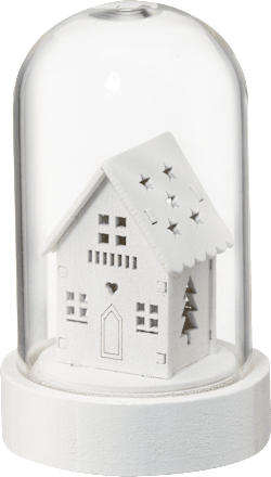 LED Glaskuppel, Haus & Hirsch, weiß Dekorieren & Einrichten