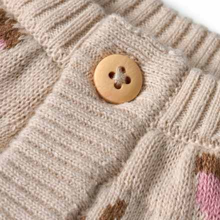 Strickjacke mit Rentier-Norweger-Muster, weiß & rosa, Gr. 104 ALANA