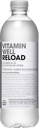 Erfrischungsgetränk Reload Zitronen-Limetten-Geschmack Vitamin Well