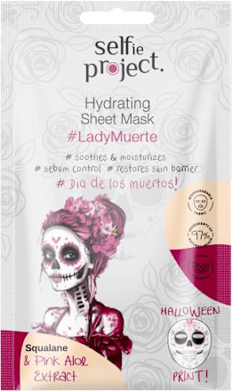 textilní pleťová maska LadyMuerte  Selfie Project