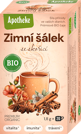 bio čaj Zimní šálek se skořicí 20 x 1,8 g Apotheke
