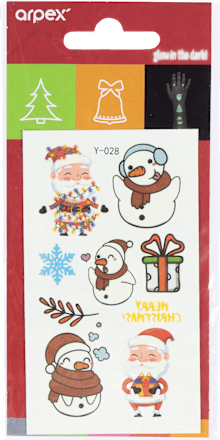 Świąteczne tatuaże świecące w ciemności Arpex