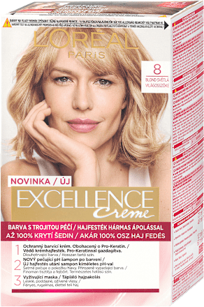 barva na vlasy Blond Světlá 8 L'ORÉAL PARiS EXCELLENCE Creme