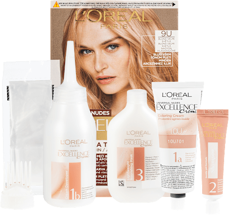 barva na vlasy Nudes Velmi světlá blond 9U L'ORÉAL PARiS EXCELLENCE Creme