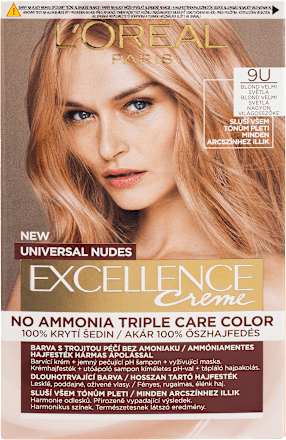 barva na vlasy Nudes Velmi světlá blond 9U L'ORÉAL PARiS EXCELLENCE Creme