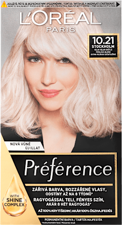 barva na vlasy Stockholm perlová blond 10.21 L'ORÉAL PARiS PRÉFÉRENCE