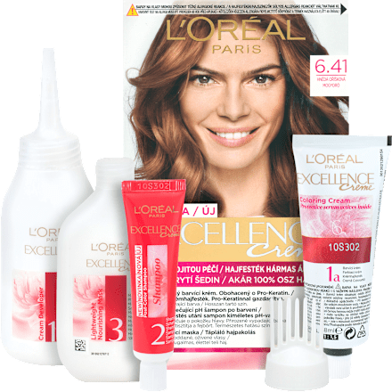 barva na vlasy Hnědá oříšková 6.41 L'ORÉAL PARiS EXCELLENCE Creme