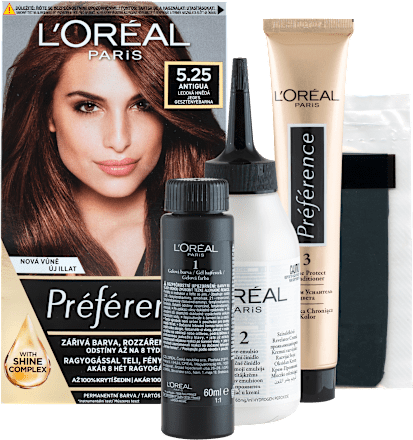 barva na vlasy Préférence 5.25 Antigua ledová hnědá L'ORÉAL PARiS PRÉFÉRENCE