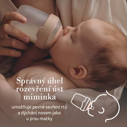 set lahev MAMMAFEEL 150ml 0m+ a PRIME dudlík 0-6m Blush LOVI