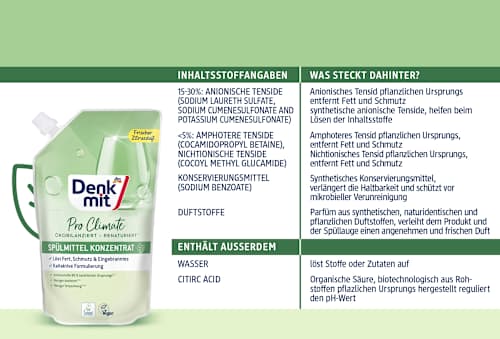 Detergent de vase concentrat nature Pro Climate Denkmit