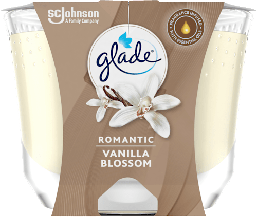 Duftkerze im Glas Romantic Vanilla Blossom glade